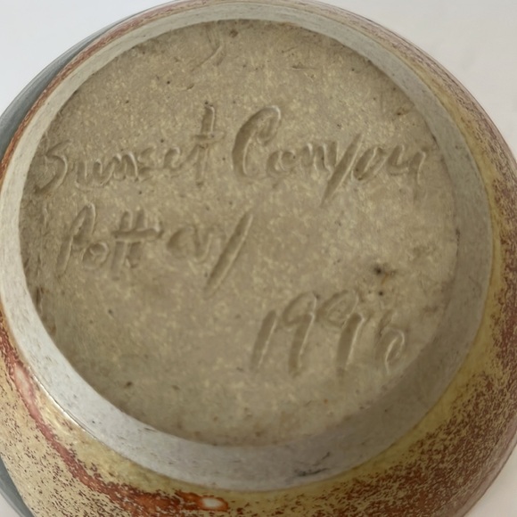 SUNSET CANYON POTTERY Handcrafted Ceramic SMALL Bowl - Multicolor - Picture 6 of 6